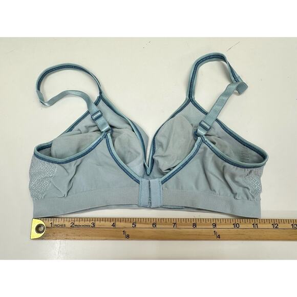 Barley There Womens Bra Size Large Blue Wireless Unpadded - Picture 7 of 9
